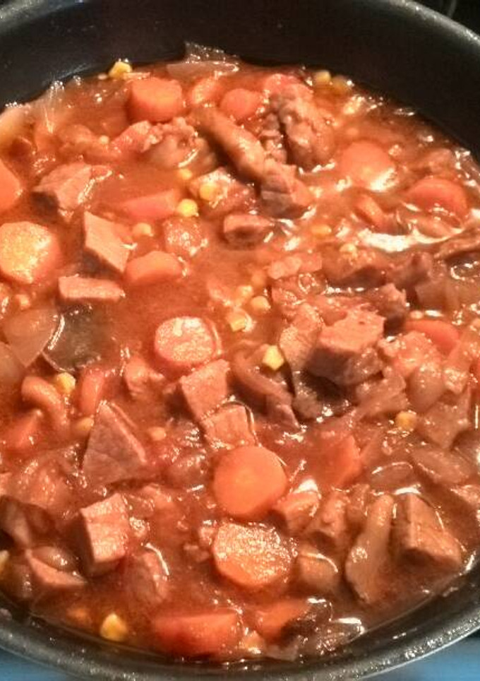 Una foto de Magro encebollado cn setas
