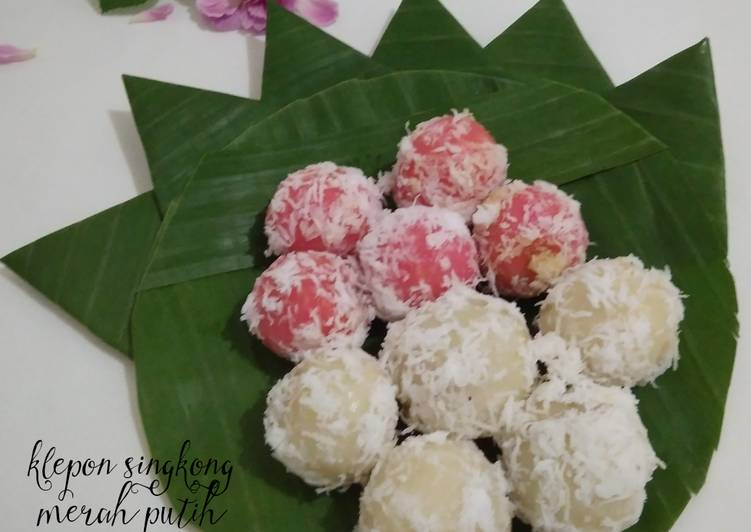 Klepon singkong merah putih