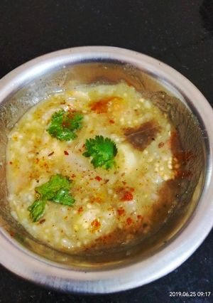 A picture of Baigan aloo bharta.