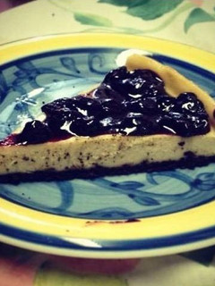 Una foto de Cheesecake de Oreo y Blueberries