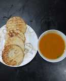 Farali cucumber Uttapam and Pumpkin Sambhar