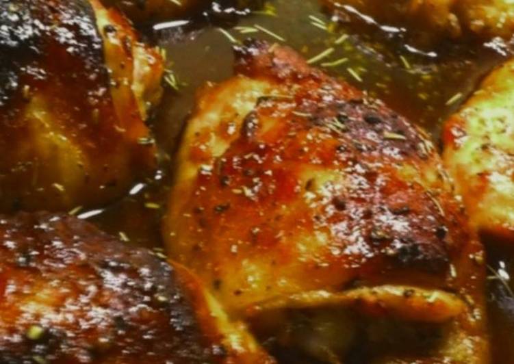 Recipe of Ultimate Roast chicken thighs Korean style