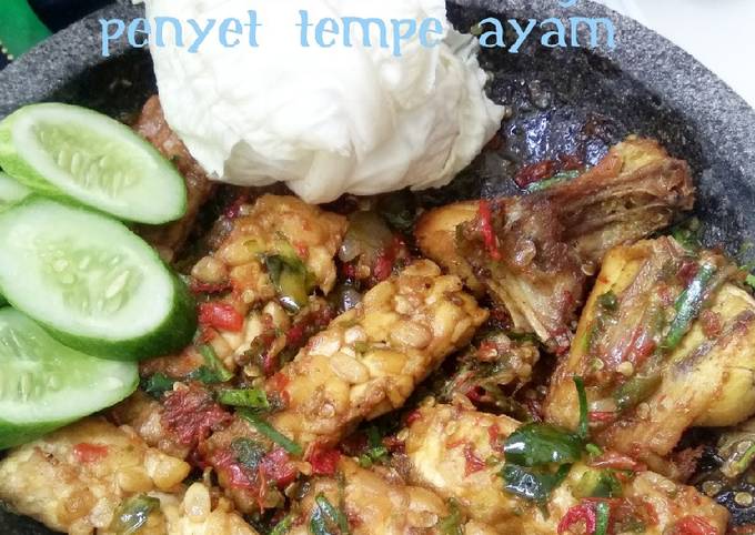 Sambel Terasi Daun Jeruk Penyet Tempe Ayam