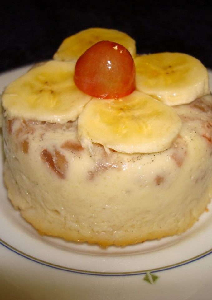 Una foto de Budín de coco con castañas