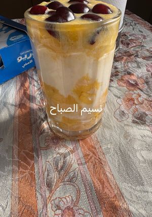 صورة لوصفة عصير المانجو بالحليب