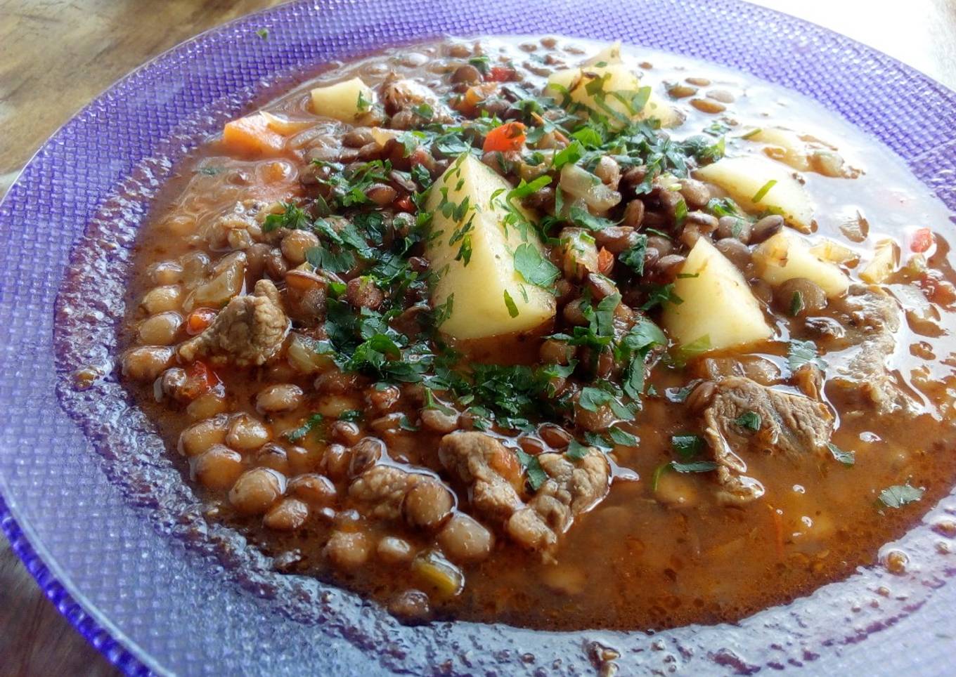 Guiso de lentejas súper fácil