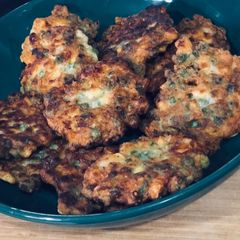 A picture of Peas & Corn cheesy fritters.