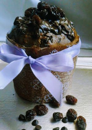 Una foto de Pan dulce de harina Pureza, chocolate y pasas al ron