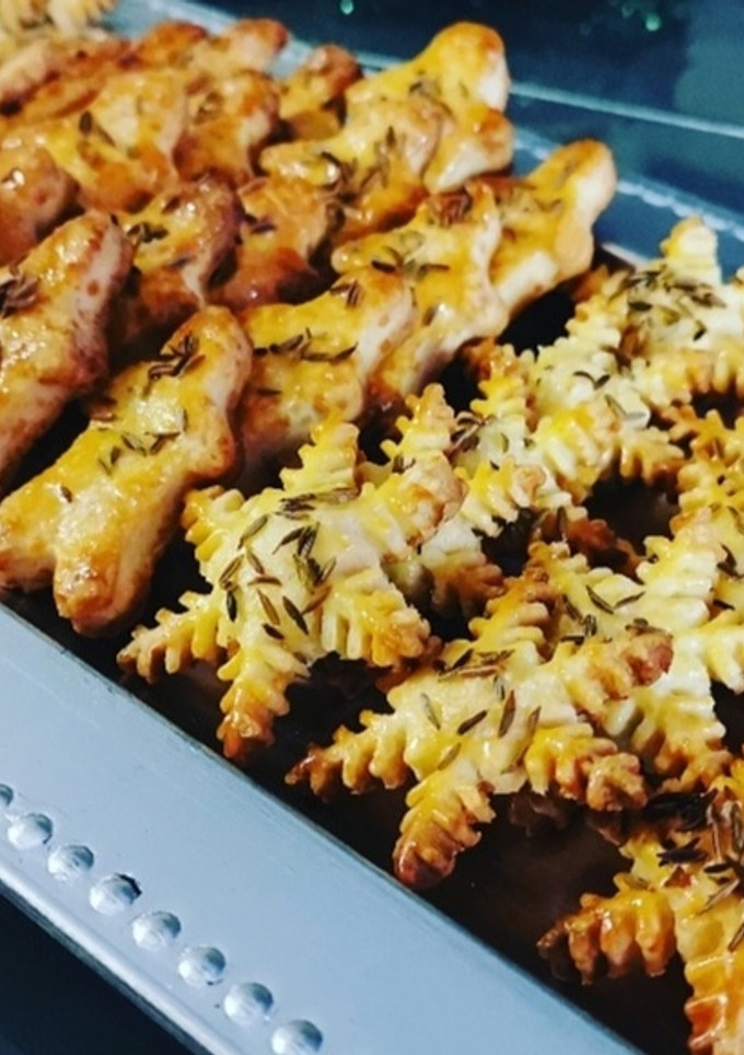 Una foto de Galletas saladas navideñas