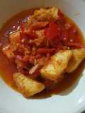 Balado ikan cucut asin