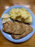 Milanesas de berenjena con puré 🍆🥔