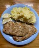 Milanesas de berenjena con puré 🍆🥔