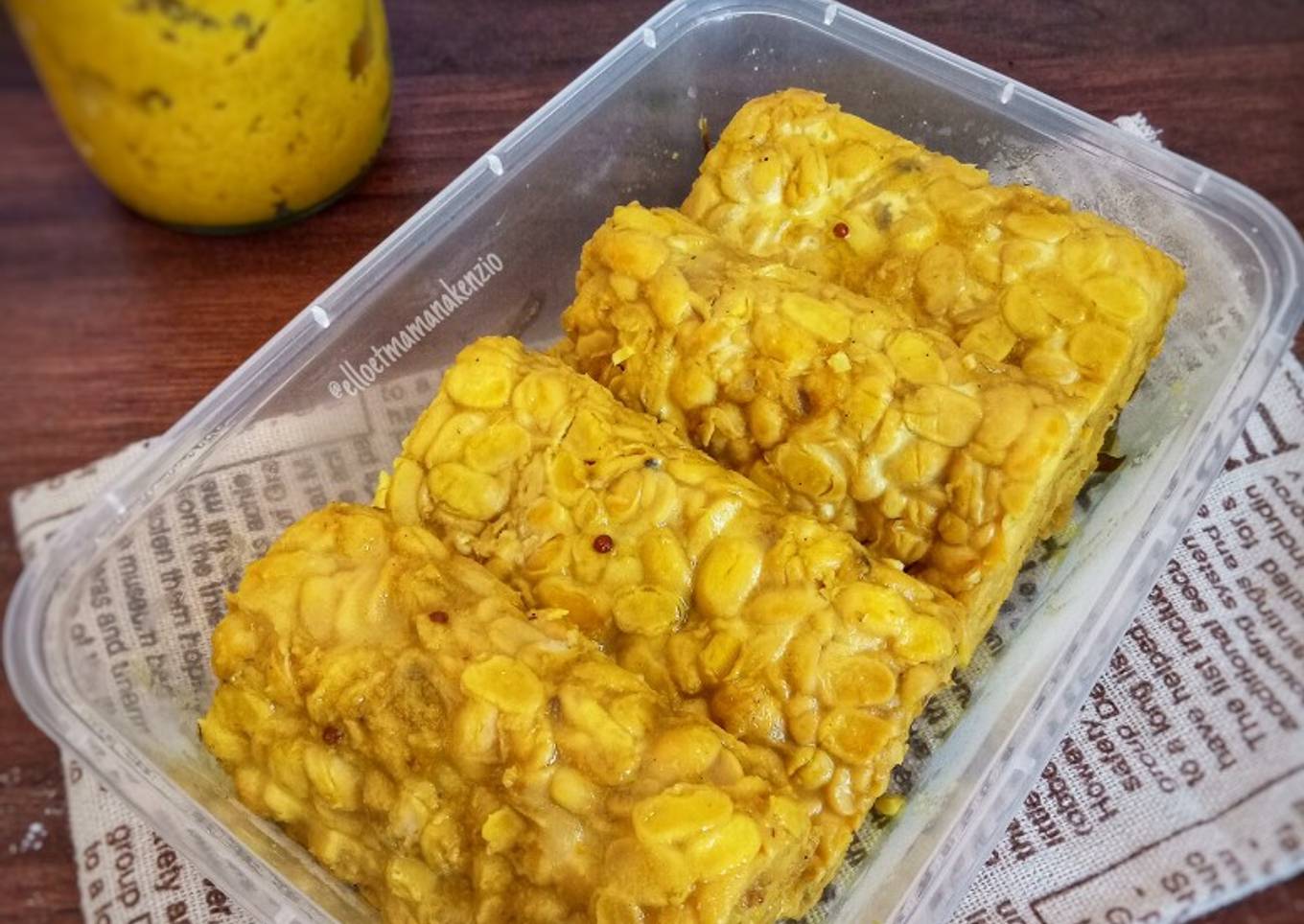 Tempe Ungkep Bumbu Dasar Kuning