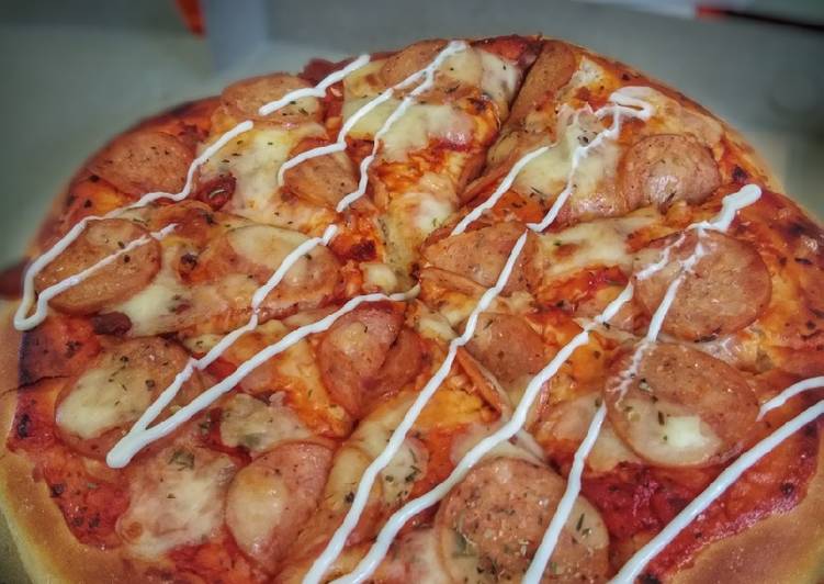 Cara Mudah Masak: Pizza Chicken Pepperoni Pineapple  Enak