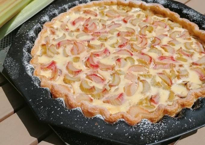 Tarte à la rhubarbe de Fanny ❤️