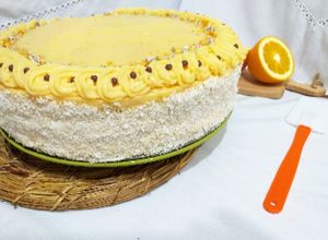 Una foto de Torta panqueques de naranja 🍊