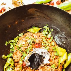 A picture of Karhai khara Masala Qeema.