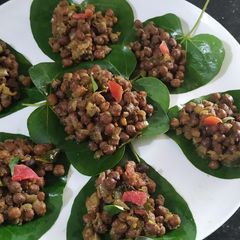 A picture of Black chana masala / black chickpeas.