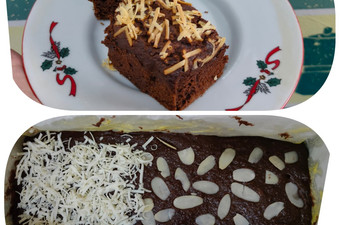 Bagaimana Menyiapkan Cake oat choco banana, oat cokelat pisang brownies sederhana Yang Mudah