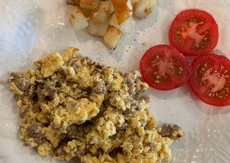 Eat Better Scrambled Eggs with Sausage &amp; Potatoes