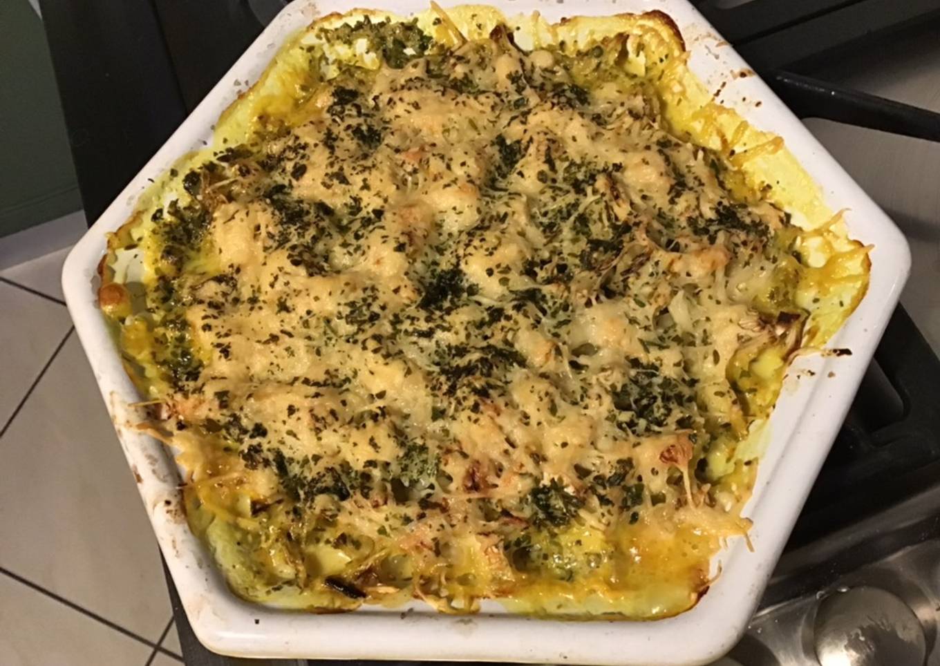 Gratin de céleri branche à la cancoillotte et emmental