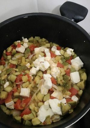 Una foto de Calabacitas con queso