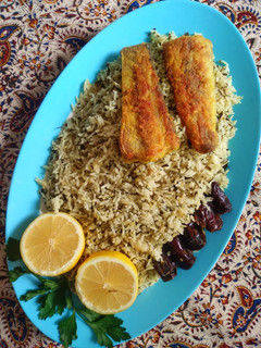 عکسی از دستور سبزی پلو با ماهی