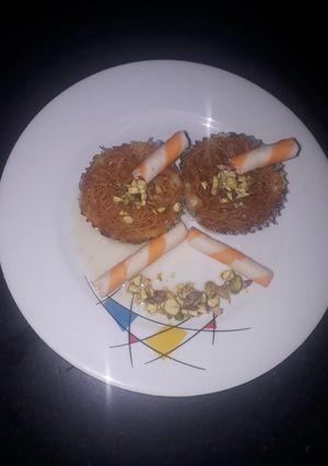 A picture of Kunafa vermicelli cups.