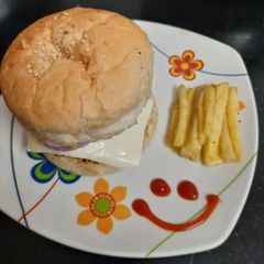 A picture of Veg burger.