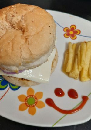 A picture of Veg burger.