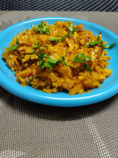 A picture of Cabbage Sabzi.