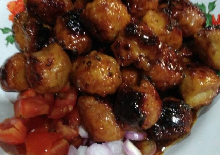 Simple Way to Make Homemade Sate Bakso Bandeng
