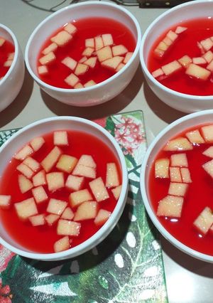 Una foto de Gelatina light con manzana ❤