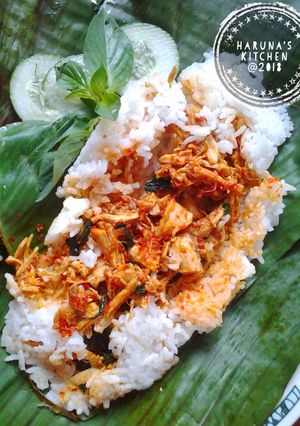 Foto resep Nasi Bakar Ayam Suwir Kemangi Bumbu Bali