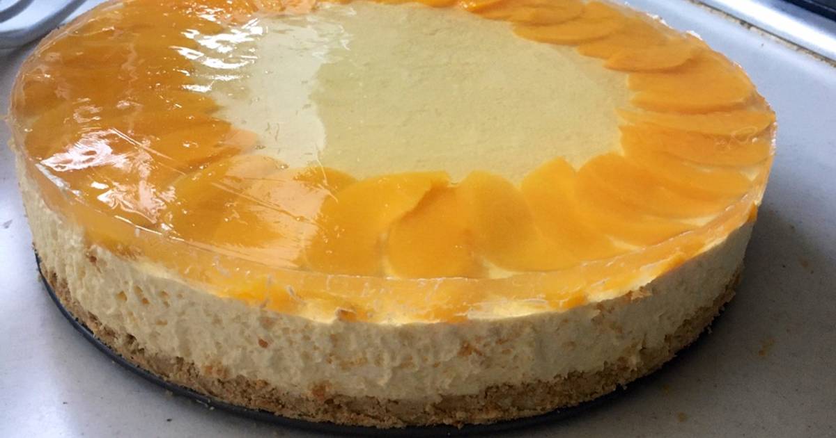 Cheesecake de Durazno Receta de Nicole Reiss - Cookpad