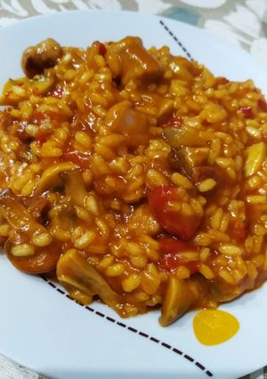 Una foto de Arroz a la cubana deluxe