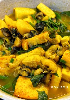 Hình của món Ốc Om Chuối Đậu.