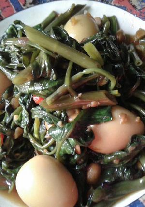 Foto resep Tumis kangkung tauco telur puyuh