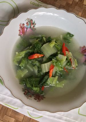 Foto resep Sawi putih kuah santan