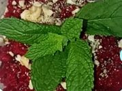 Una foto de sorbete de menta