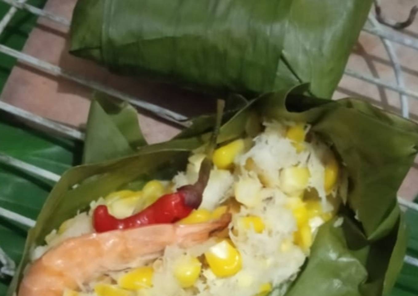 Botok Jagung Manis Udang