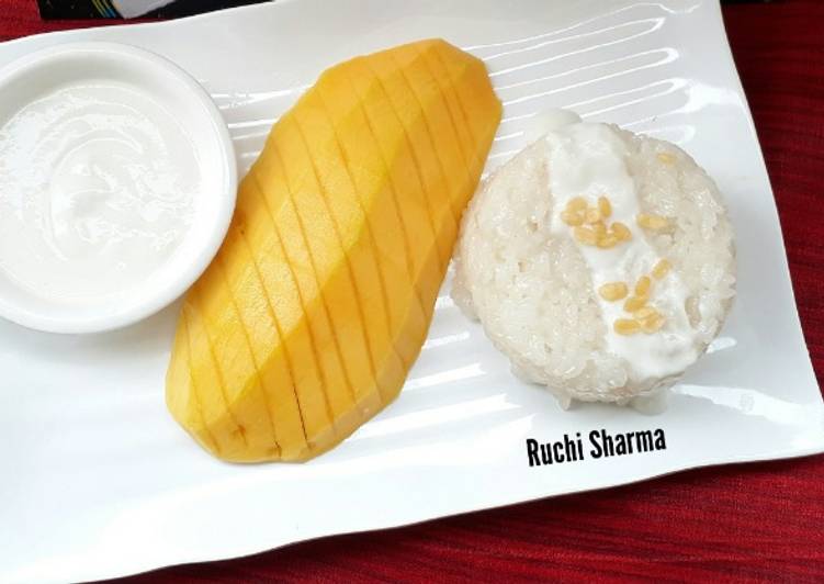 Recipe of Speedy Thai Mango Sticky Rice(KHAO NIAOW MA MUANG)