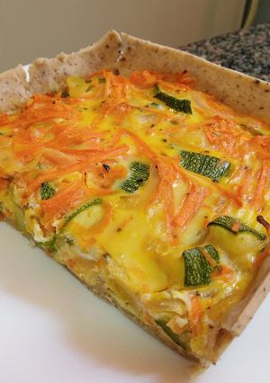 Una foto de Tarta de zucchini y zanahorias sin gluten: ideal vianda