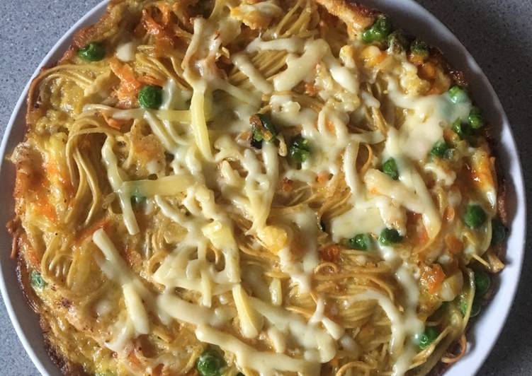 Omlet mie extra keju utk anak