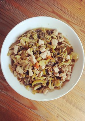 Foto resep Ikan Tuna Tumis Sayur Asin