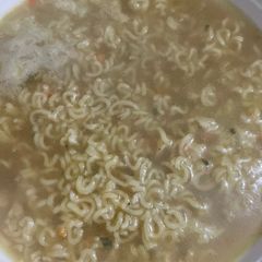 A picture of Noodles with mutton stock.