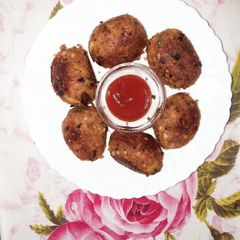Leftover aloo sabzi cutlets A picture of Leftover aloo sabzi cutlets.