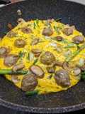 Tarragon, mushroom & sausage frittata
