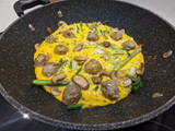Tarragon, mushroom & sausage frittata