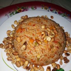 Jellof Rice with Peanuts A picture of Jellof Rice with Peanuts.